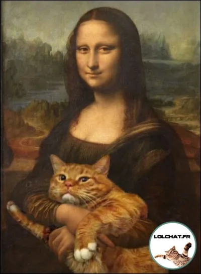 (L'image n'est que décorative avec sa pointe d'humour). La (vraie) Joconde est une peinture sur toile exposée au Louvre :