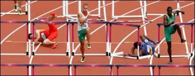 Comment s'appellent les obstacles que doivent franchir les coureurs lors d'un 110 mètres ?