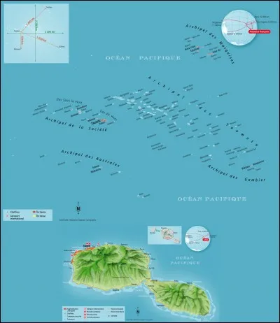 Archipel du Pacifique, Bora-Bora et Tahiti en font partie.