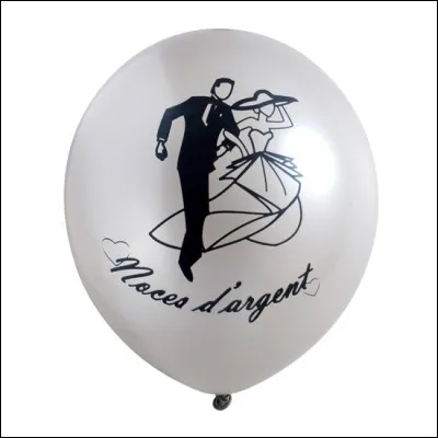 À quel anniversaire de mariage correspondent les noces d'argent ?