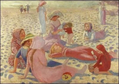 Les dames emmènent les enfants à la plage !