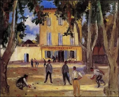 Ceux-là jouent au boules sur la place des Lices !