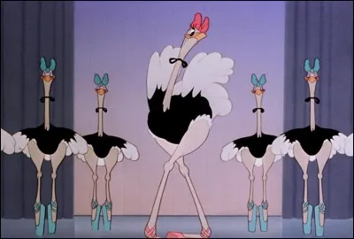 Quel est le prénom de cette autruche qui apparaît dans "Fantasia" ?