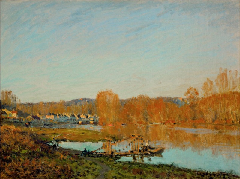 Qui a peint "Bords de la Seine près de Bougival à l'automne" ?