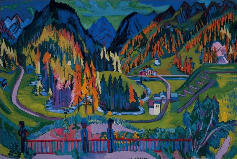 Qui a peint la "vallée de Sertig en automne" ?