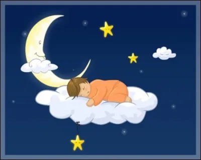 Traduisez, à sa place "At night, I sleep" :