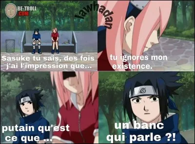 Oh, le méchant ! Qui est ce personnage qui confond Sakura avec un banc ?