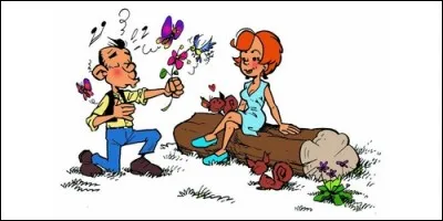 Dans la bande dessinée "Albert Lombaire", Albert est très amoureux de :