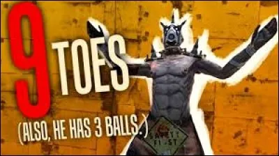 Selon la description de son arme, comment Neuf Orteils a-t-il perdu son orteil ?