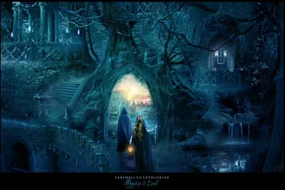 Que voit Frodon dans le miroir de Galadriel en Lothlorien ?