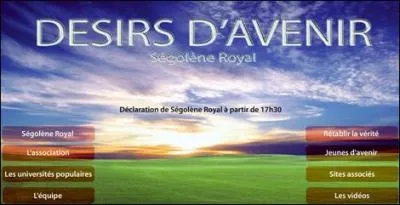 Objet principal des moqueries concernant le nouveau site de Royal : le fond d'cran trs mystique. O Sgolne Royal l'a-t-elle trouv?