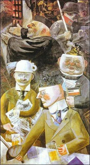 Qui a peint cette toile intitule 'les piliers de la socit' ?