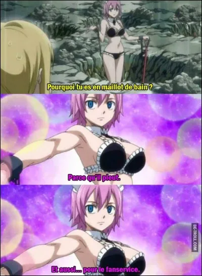 C'est tellement ça... Comment s'appelle le personnage qui s'habille en maillot de bain ?