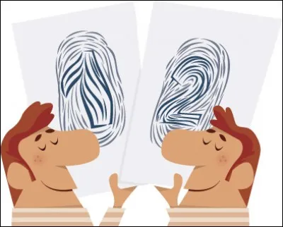 Les vrais jumeaux ont les mêmes empreintes digitales.
