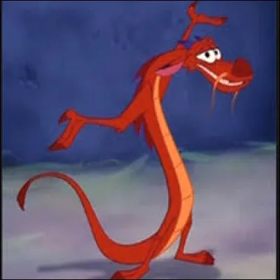 Comment s'appelle ce petit dragon rouge accompagnant Mulan dans ses aventures ?