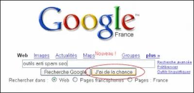 Il y a quelques années, il existait un bouton "J'ai de la chance" sur la page de recherche Google.