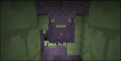 Quel est le mob qui peut faire apparaître un autre mob à l'aide d'un d'un bloc ? (indiqué sur la photo)