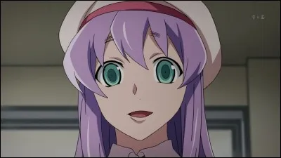 Elle est plutôt forte, car elle est capable de mettre à terre Ôji avec un simple coup de poing. Elle vient de "Mirai Nikki", c'est :