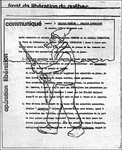 Vers 1960, le nationalisme québécois change de cap. Il n'est plus le cheval de bataille des religieux mais avec la ''Révolution Tranquille'' et l'éducation pour tous, il devient accessible pour tous les Québécois (es). À propos de la crise d'octobre en 1970, lequel des énoncés suivants est faux ?