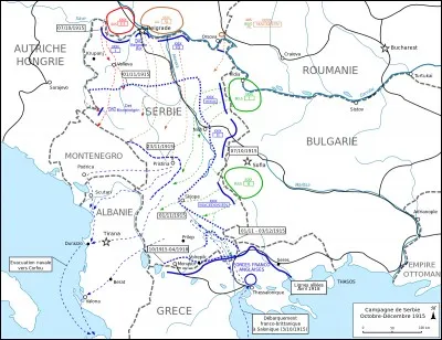 Durant la Première Guerre mondiale, à quelle date Belgrade fut prise par les Austro-Allemands ?