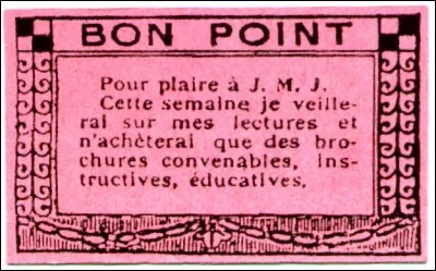 Combien fallait-il avoir de bons points pour avoir une image ?