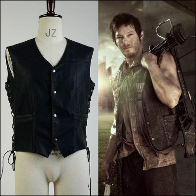 Qu'y a-t-il au dos de la veste de Daryl ?