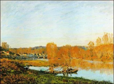 Qui a peint "Banques d'automne de la Seine près de Bougival" ?