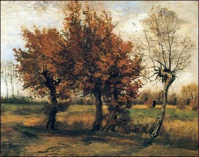 Qui a peint "Paysage d'automne avec quatre arbres" ?