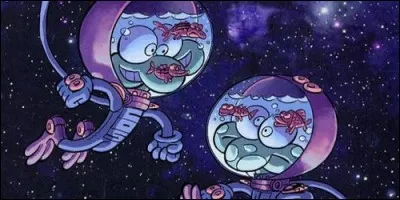 Ces deux grenouilles de l'espace à la recherche d'une planète d'accueil pour les animaux de la Terre se nomment "Cos & ..." :