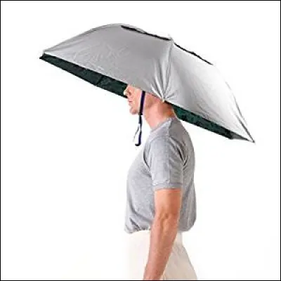 Voici la solution pour garder les mains libres sous la pluie ! Il en existe de toutes les couleurs, tous les imprimés. Ce drôle de parapluie vous protègera certes de la pluie, mais pas... ?