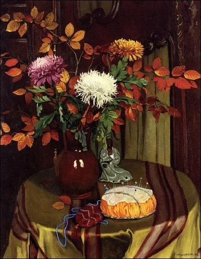 Qui a peint "Chrysanthèmes et feuillage d'automne" ?