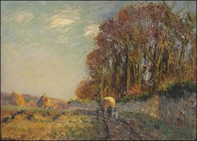 Qui a peint "Panier dans un paysage d'automne" ?