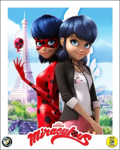 Quelle est la couleur des nuds sur les chaussures de Marinette ?
