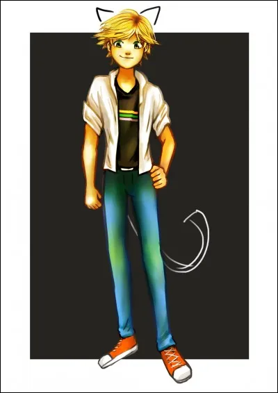 De quelle couleur est le sac d'école d'Adrien ?