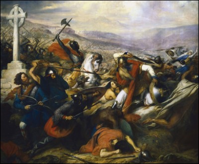 2e bataille, à Vouneuil sur Vienne, 732 le sultan "Abd al-Rahman" est défait, les Arabes s'en retourne en Espagne. Quel Charles est victorieux ?