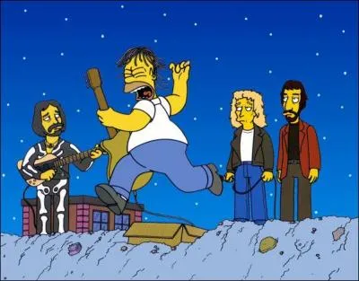 Quel grand groupe de Rock dtruit le mur de Springfield ?