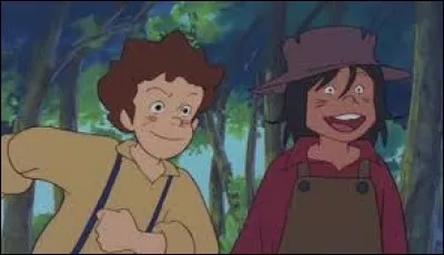 Qui accompagne Tom et Huck pour jouer aux pirates sur une &icirc;le, &agrave; partir de l'&eacute;pisode 13 ?