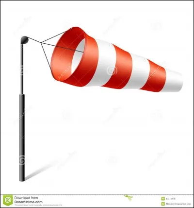 Quel dispositif permet d'indiquer la direction du vent mais donne aussi un indice sur sa vitesse ?