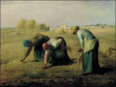 Qui a peint ce tableau, où l'on peut voir trois femmes ramasser la paille ?