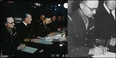 Cet acte de capitulation a été signé, pour les Alliés, par le général Bedell-Smith et par le général Sousloparov pour l'URSS. Pour l'Allemagne, c'est le général Jodl qui signa. Cette signature a été faite en présence d'un général français en tant que témoin. 
Qui est ce général ?