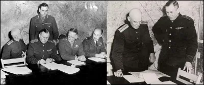 Après cette cérémonie, un énorme problème apparaît. En conséquence, un des alliés considéra ce document comme un préliminaire à la capitulation allemande et exigea une autre signature.
Que se passe-t-il ?