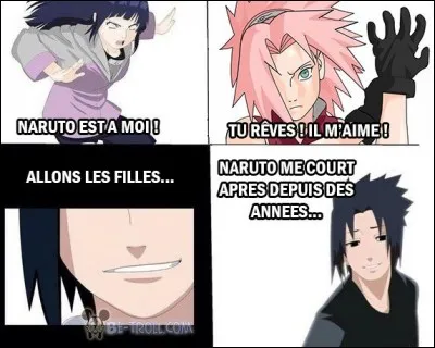 Faut dire que Naruto attire pas mal de filles. Mais lui n'a d'yeux que pour une seule personne. Laquelle ?