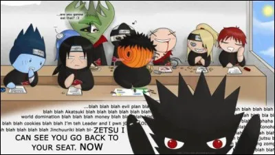 L'Akatsuki vous souhaite une bonne rentrée. Qui joint ses mains en abordant un sourire diabolique ?