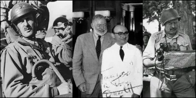 Lettre « E » comme « Ecrivain » !
Pendant la libération de Paris, l'auteur de « L'Adieu aux armes », de « Pour qui sonne le glas », Ernest Hemingway fit une demande assez « particulière », voire absurde auprès du général Leclerc qui la refusa.
Que demanda Hemingway à Leclerc ?