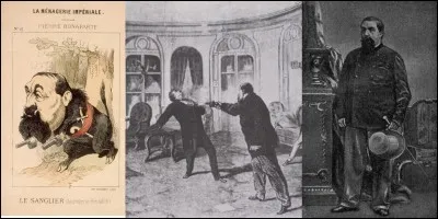 Allons au « 59 rue d'Auteuil » !
C'est le lieu où un journaliste, Victor Noir, est tué par un membre de la famille impériale, Pierre Bonaparte. C'est un cousin de Napoléon III et un neveu de Napoléon 1e. Ce Pierre Bonaparte s'était rendu coupable d'autres crimes.
Quels sont ses crimes ?