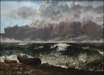 Quel peintre réaliste a intitulé ce tableau "La mer orageuse" ?