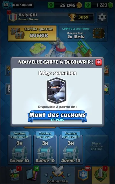 Le méga chevalier a combien de points nv1 ?
