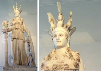 Dans ce temple se trouvait une statue dédiée à la déesse protectrice de la ville. Qui est cette déesse ?