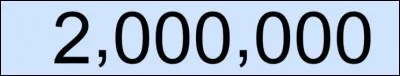 Si je vous dis le chiffre 2 millions, de quoi s'agit-il ?