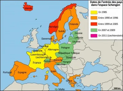 À quoi correspond l'espace Schengen à ce jour, 2017 ?